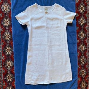White linen dress